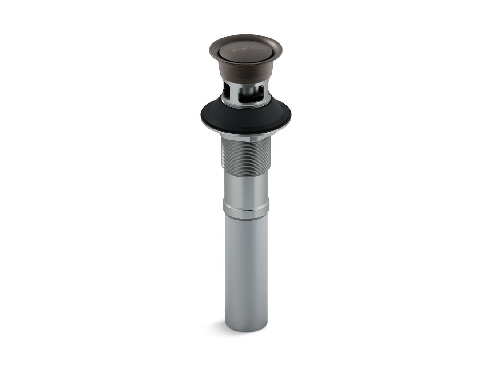 Clicker drain with overflow