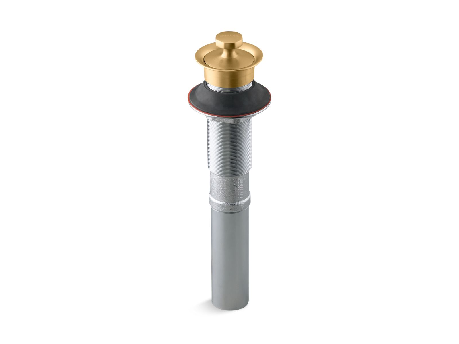 17009-bathroom-sink-drain-with-non-removable-metal-stopper-and-without-overflow-3.jpg Bathroom sink drain with non-removable metal stopper and without overflow