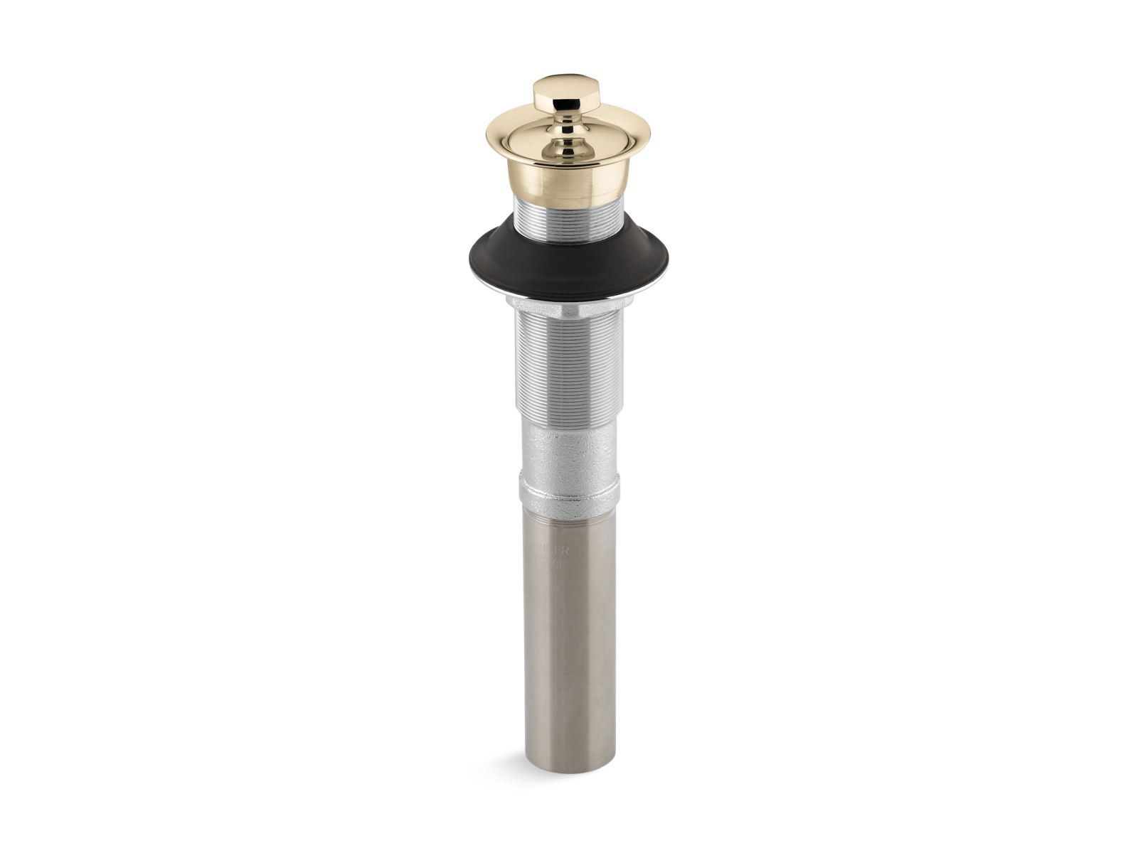 17009-bathroom-sink-drain-with-non-removable-metal-stopper-and-without-overflow-4.jpg Bathroom sink drain with non-removable metal stopper and without overflow