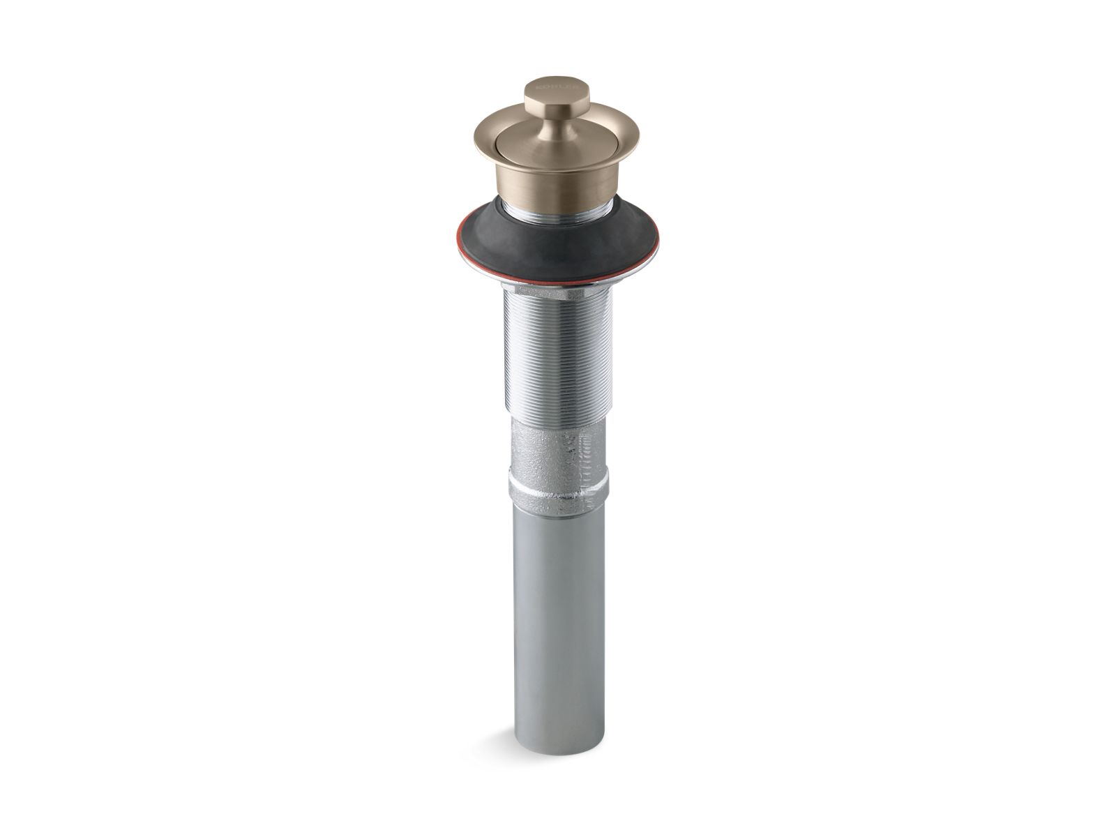 17009-bathroom-sink-drain-with-non-removable-metal-stopper-and-without-overflow-8.jpg Bathroom sink drain with non-removable metal stopper and without overflow