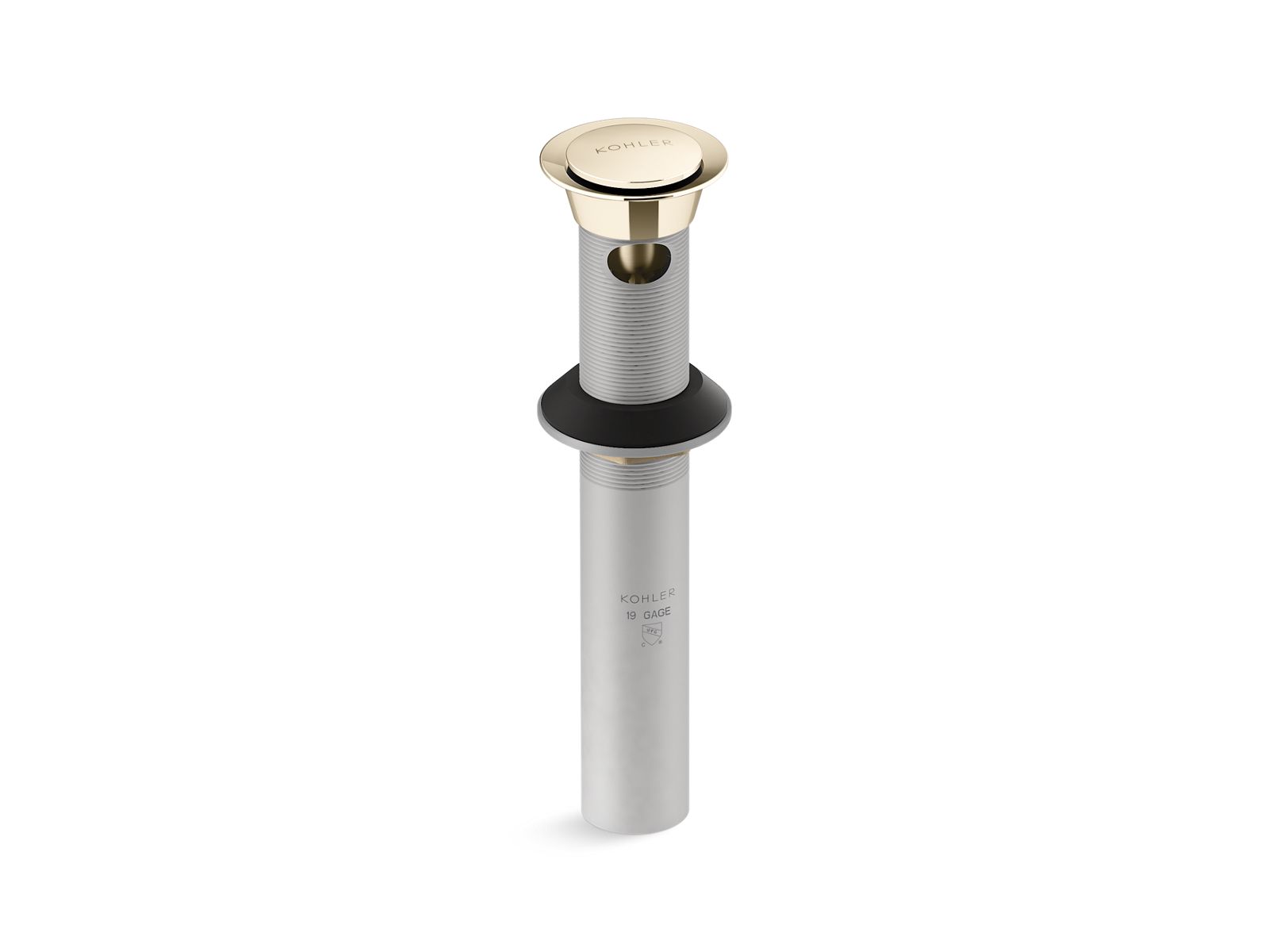 Clicker drain with overflow