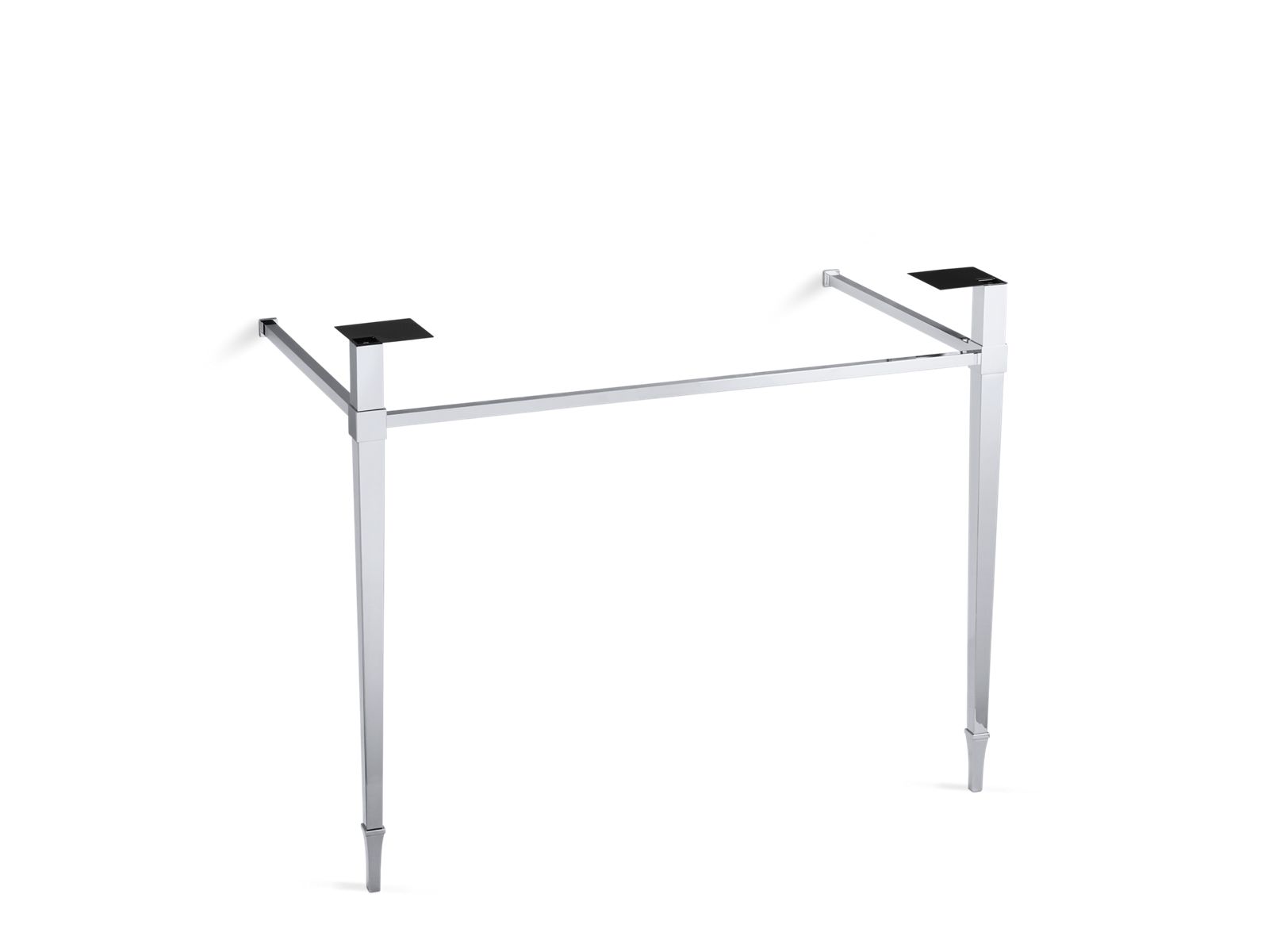 Kathryn® Tapered brass table legs with side and front towel rails