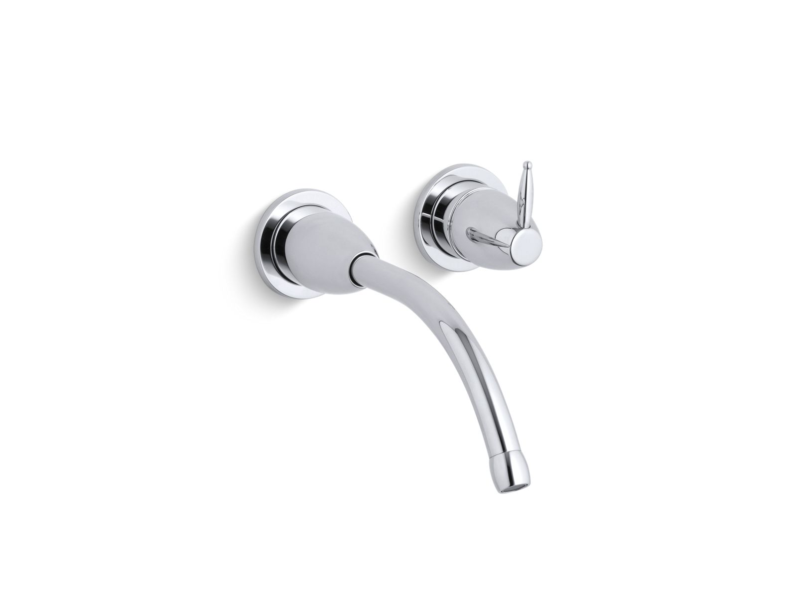 Falling Water® Wall-mount bathroom sink faucet trim with 8-1/4" spout, requires valve