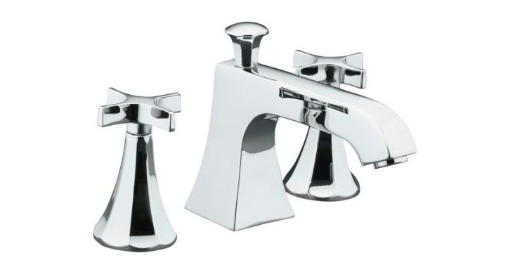 Memoirs(R) bath- or deck-mount high-flow bath faucet trim with cross handles and classic design, valve not included