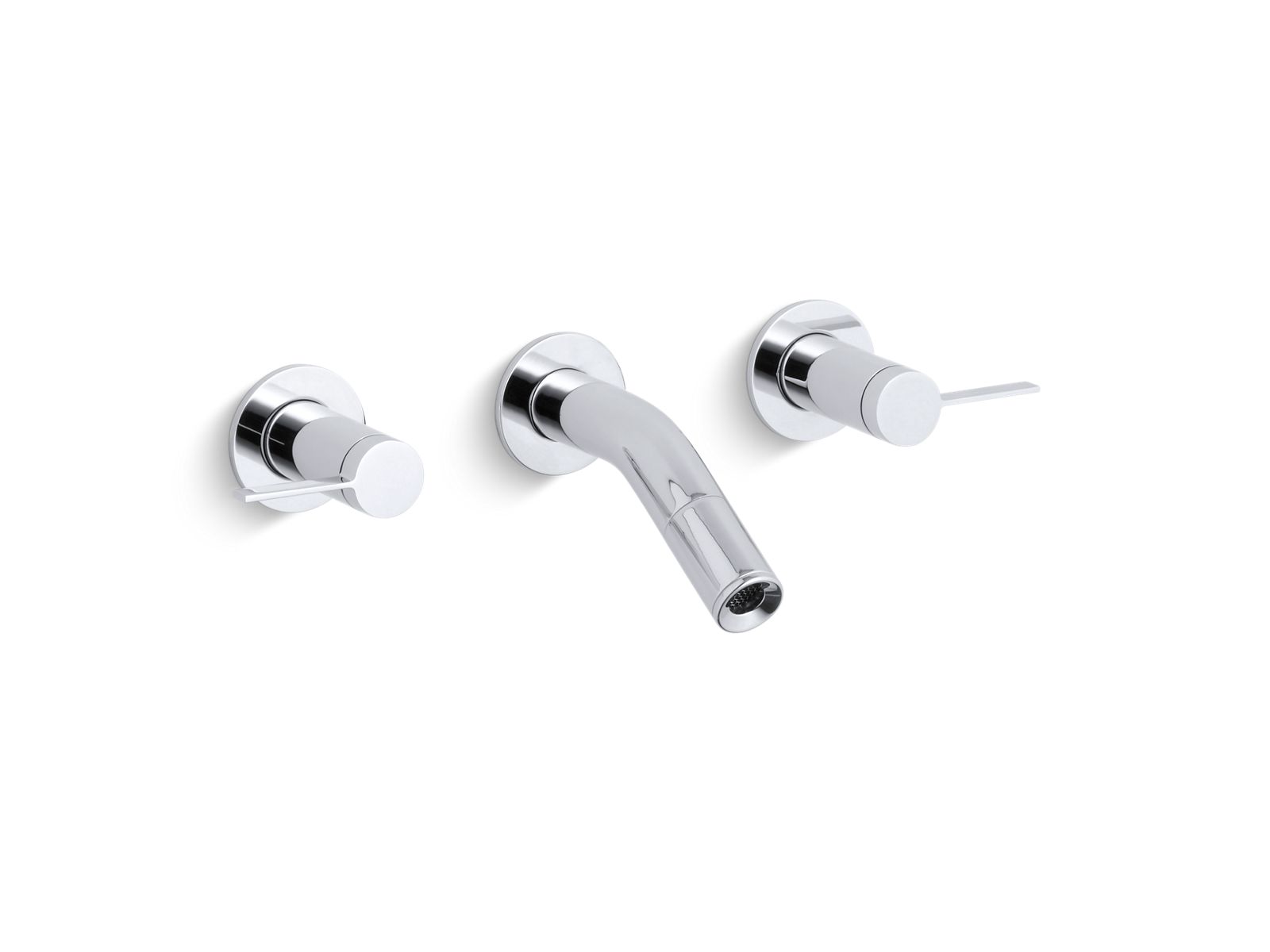 Stillness® Laminar widespread wall-mount bathroom sink faucet trim with lever handles