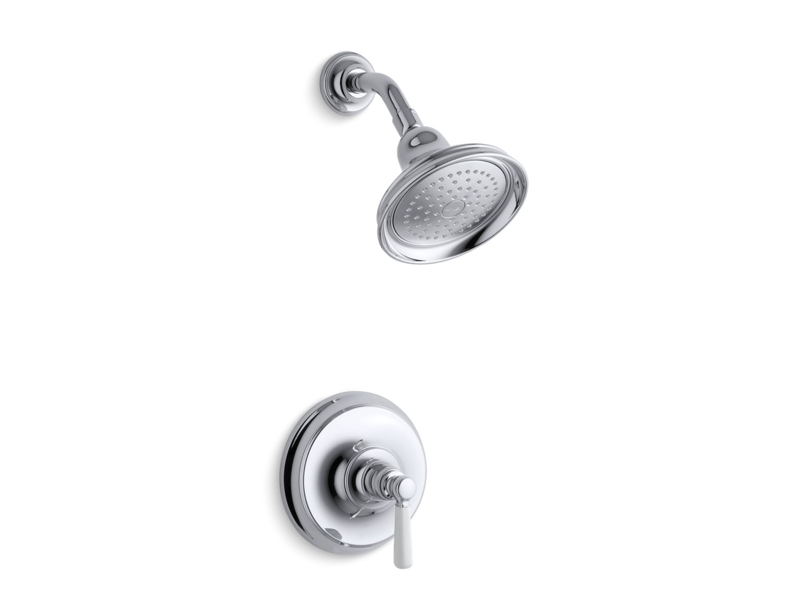 Bancroft® Rite-Temp® shower valve trim with ceramic lever handle and 2.5 gpm showerhead