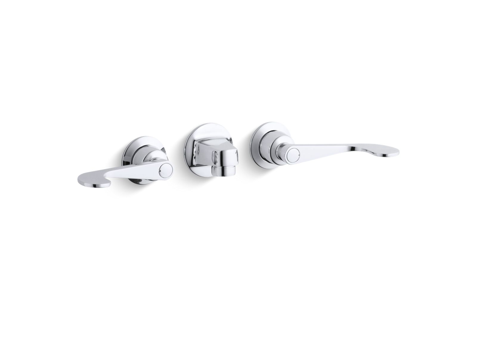 Triton® 0.5 gpm shelf-back commercial bathroom sink faucet with grid drain and wristblade lever handles