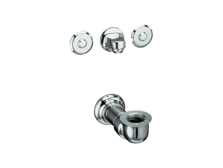 Shelf-back vandal-resistant lavatory faucet
