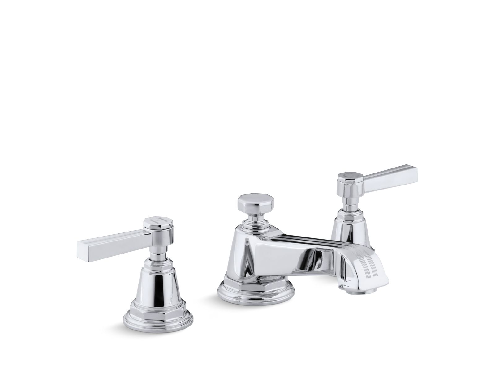 Pinstripe® Widespread bathroom sink faucet with Lever handles, 1.2 gpm