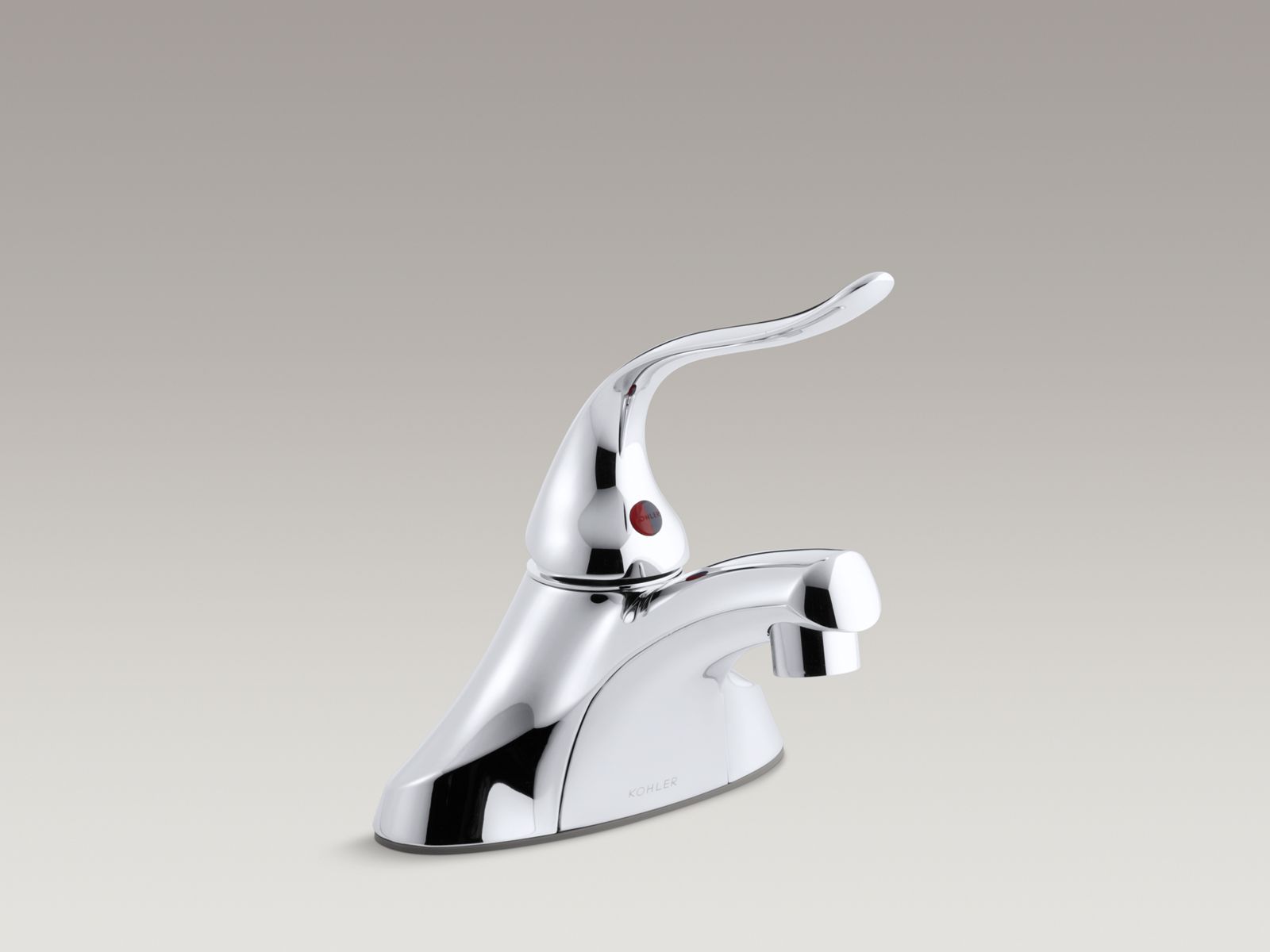 Coralais® Centerset commercial bathroom sink faucet with 0.5 gpm spray, grid drain and 5" lever handle