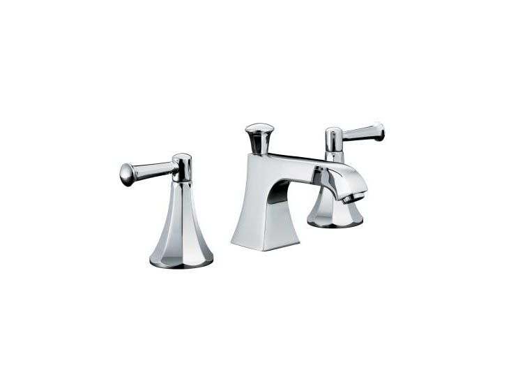 Memoirs(R) widespread lavatory faucet with classic design and lever handles
