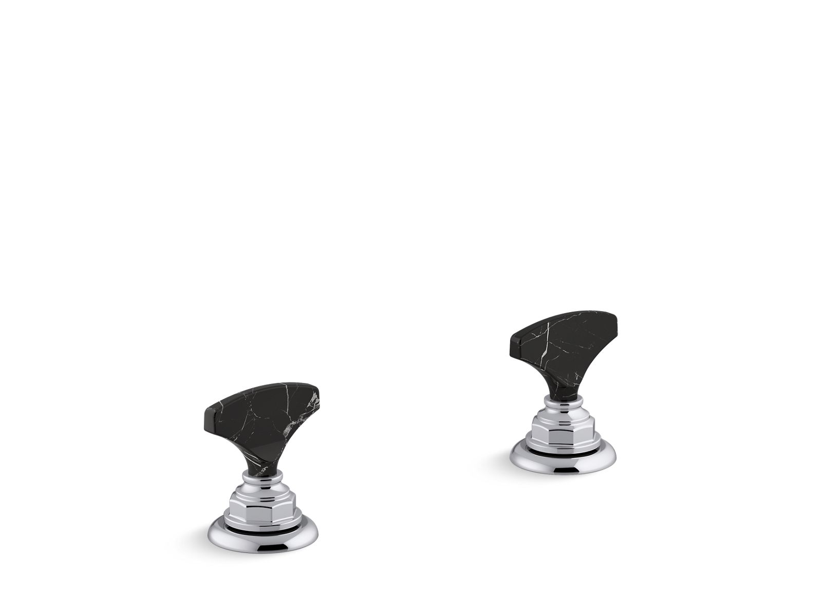 Artifacts® Nero Marquina T-handle bathroom sink faucet handles