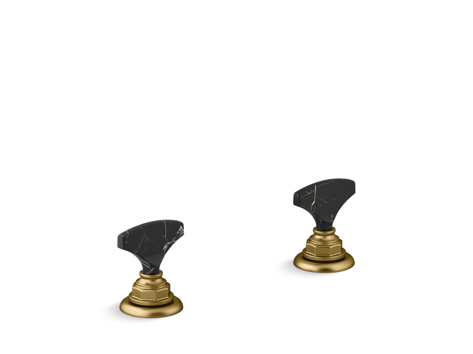 Artifacts® Nero Marquina T-handle bathroom sink faucet handles