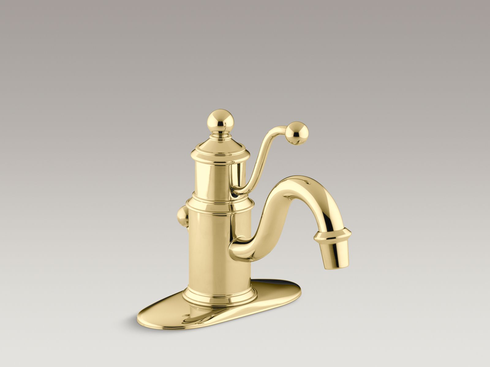 18832-antique-single-hole-bathroom-sink-faucet-with-lever-handle-and-escutcheon-4.jpg Antique single-hole bathroom sink faucet with lever handle and escutcheon