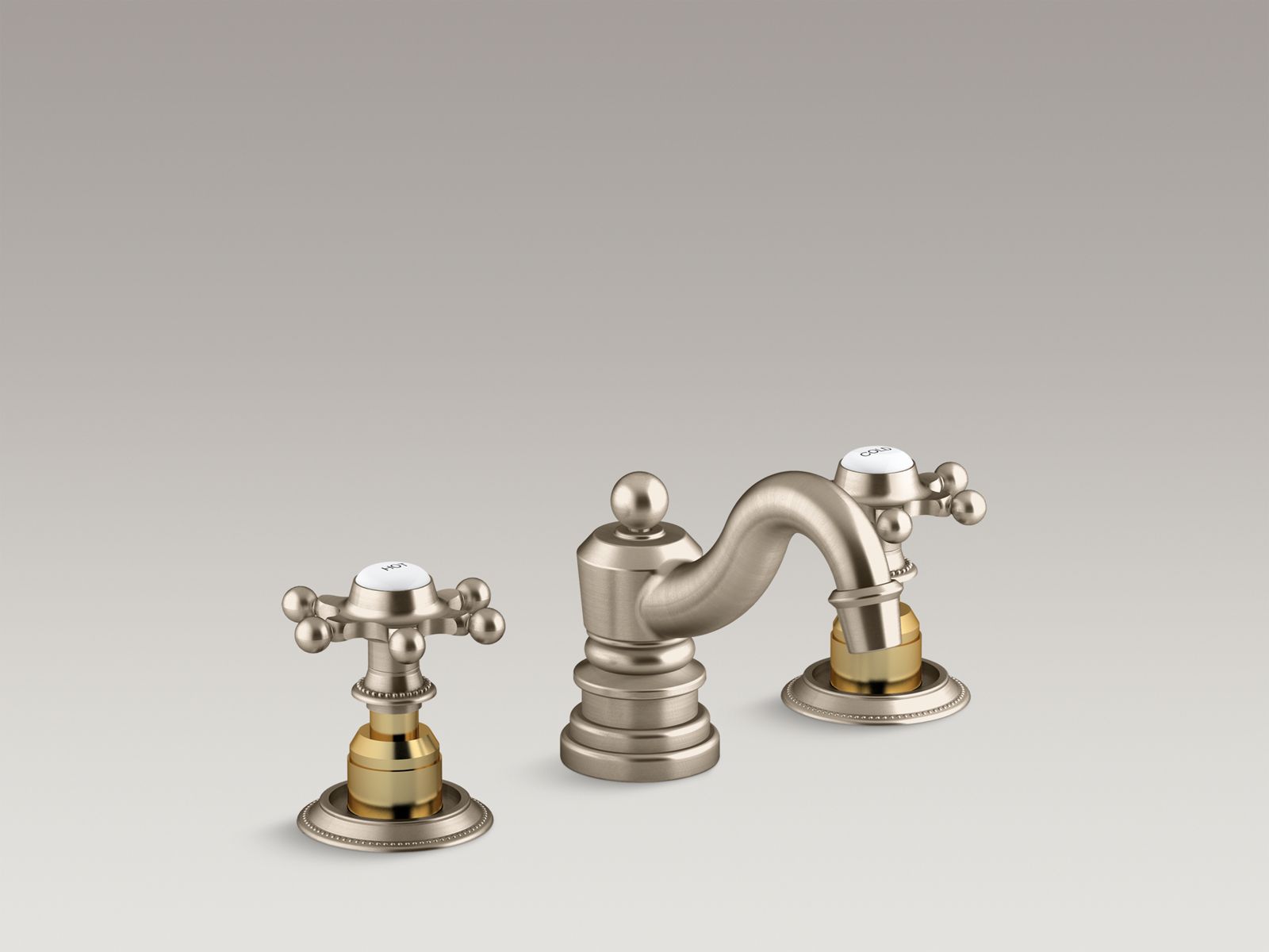 19106-antique-widespread-bathroom-sink-faucet-with-6-prong-handles-requires-ceramic-skirts-3.jpg Antique widespread bathroom sink faucet with 6-prong handles, requires ceramic skirts