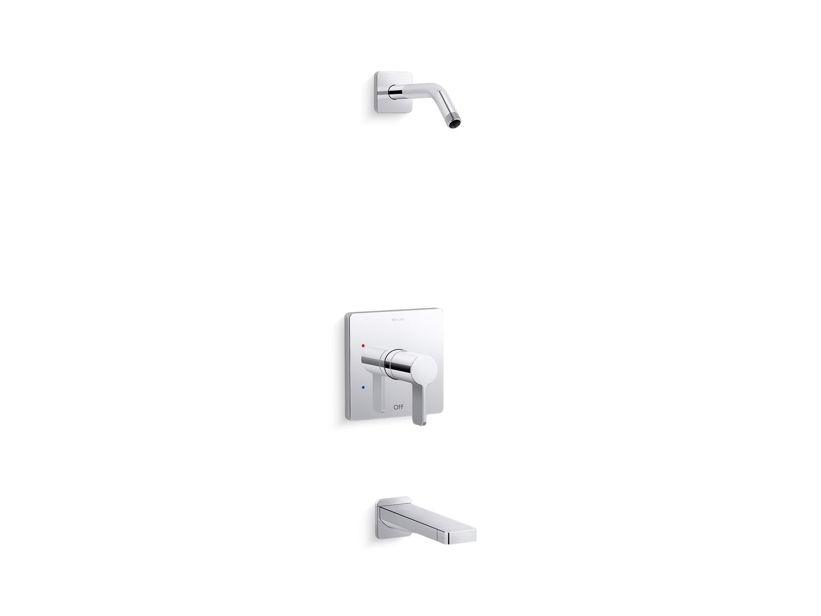 Parallel® Rite-Temp® bath and shower trim kit, without showerhead
