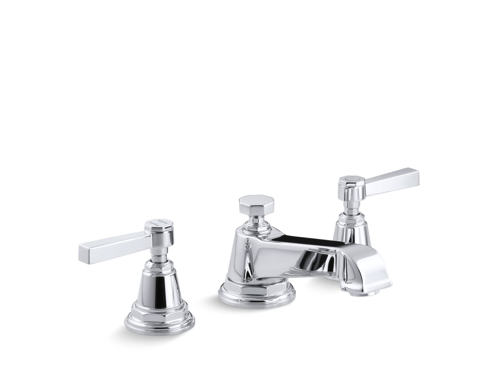 Pinstripe® Widespread bathroom sink faucet with Lever handles, 1.2 gpm