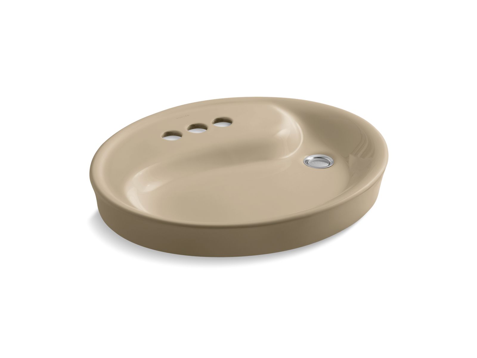 Yin Yang® Bathroom sink with 4" centerset faucet holes and overflow