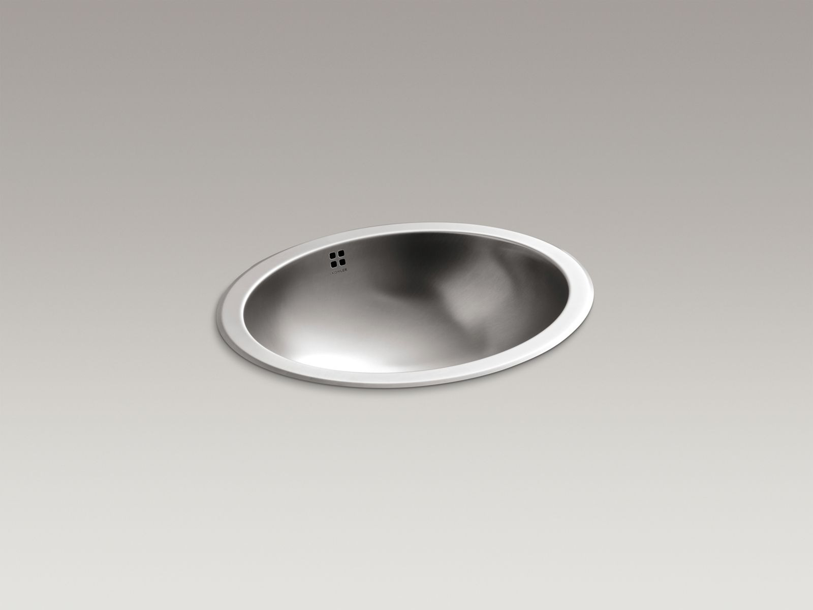 Bachata(R) drop-in/under-mount bathroom sink with satin finish and overflow