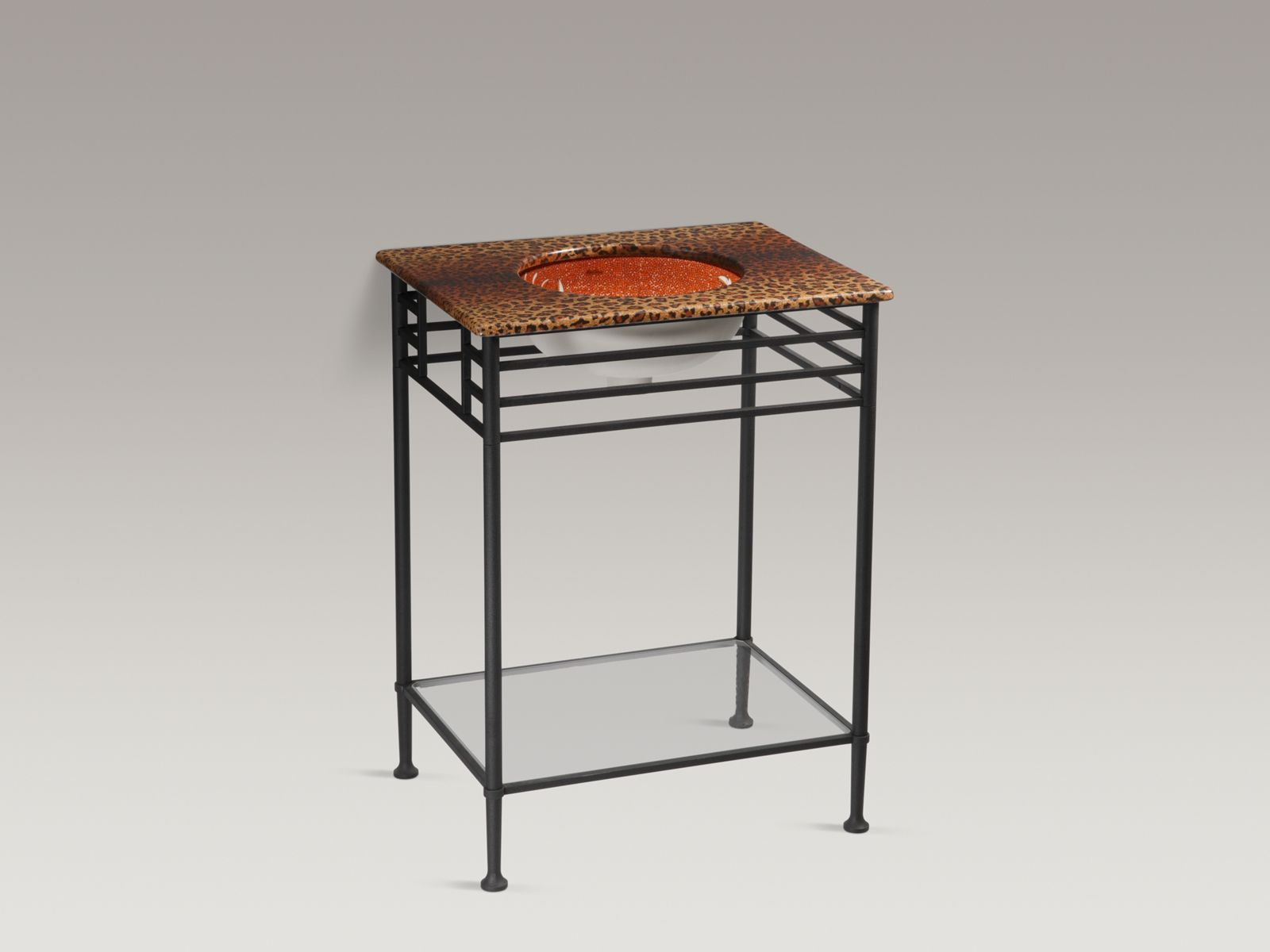 Zanzibar(TM) design on vitreous china vanity-top