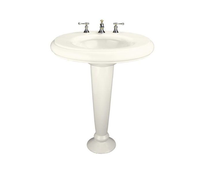 Revival(R) pedestal lavatory with transitional pedestal and 10" centers