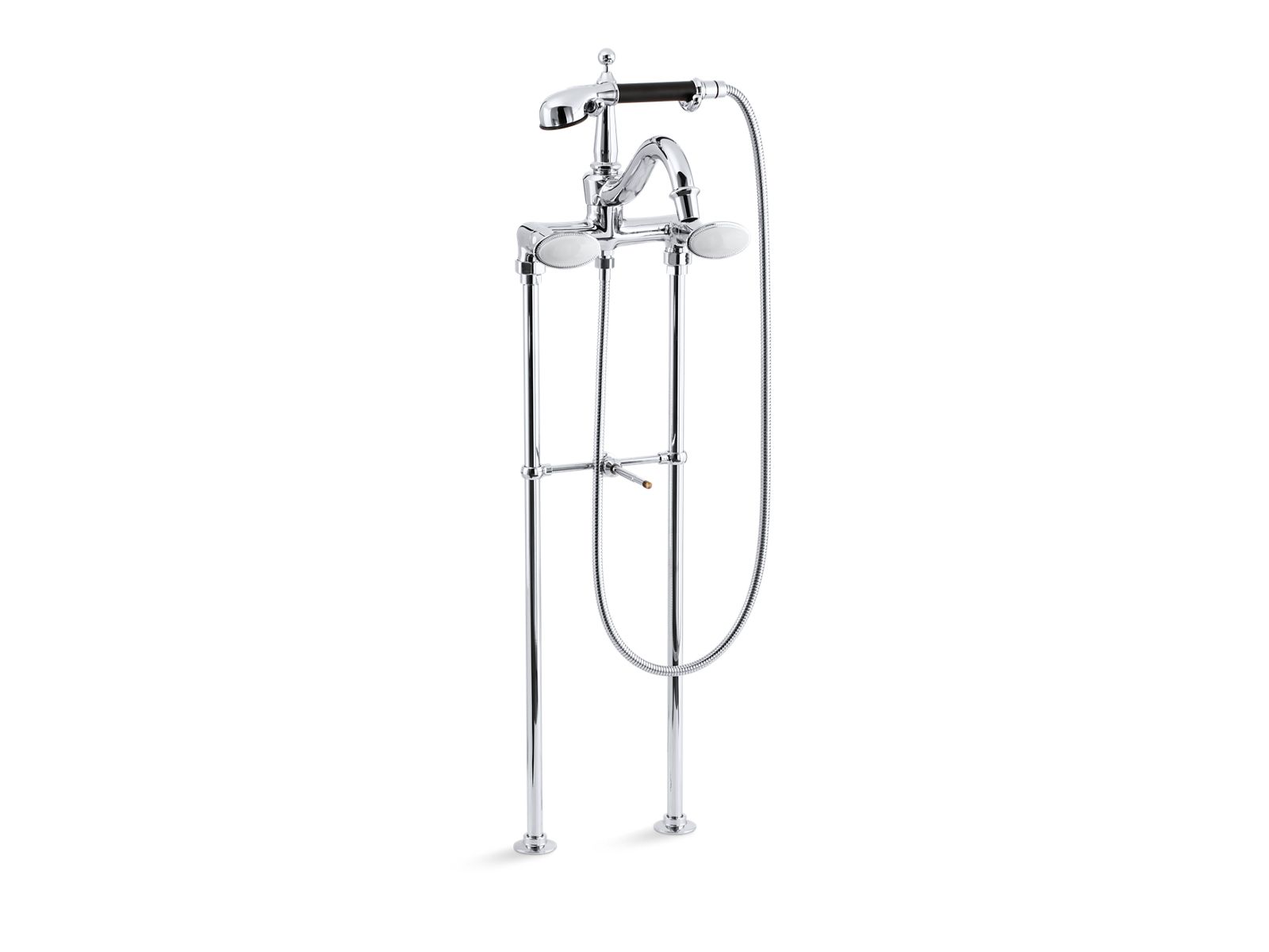 Antique Floor- or wall-mount bath faucet and handshower