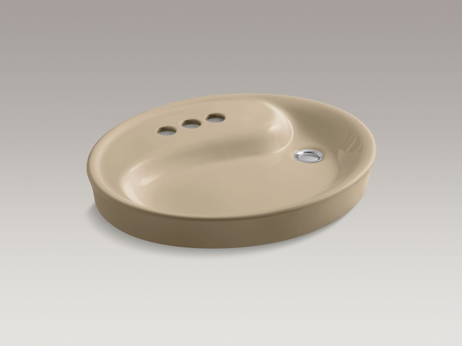 Yin Yang(R) Wading Pool(R) drop-in bathroom sink with 4" centerset faucet holes