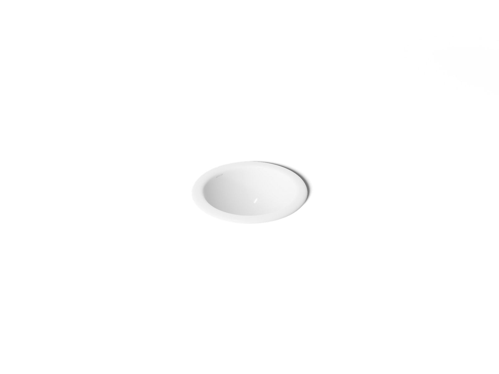 Compass® 13-1/4" round drop-in/undermount bathroom sink, no overflow