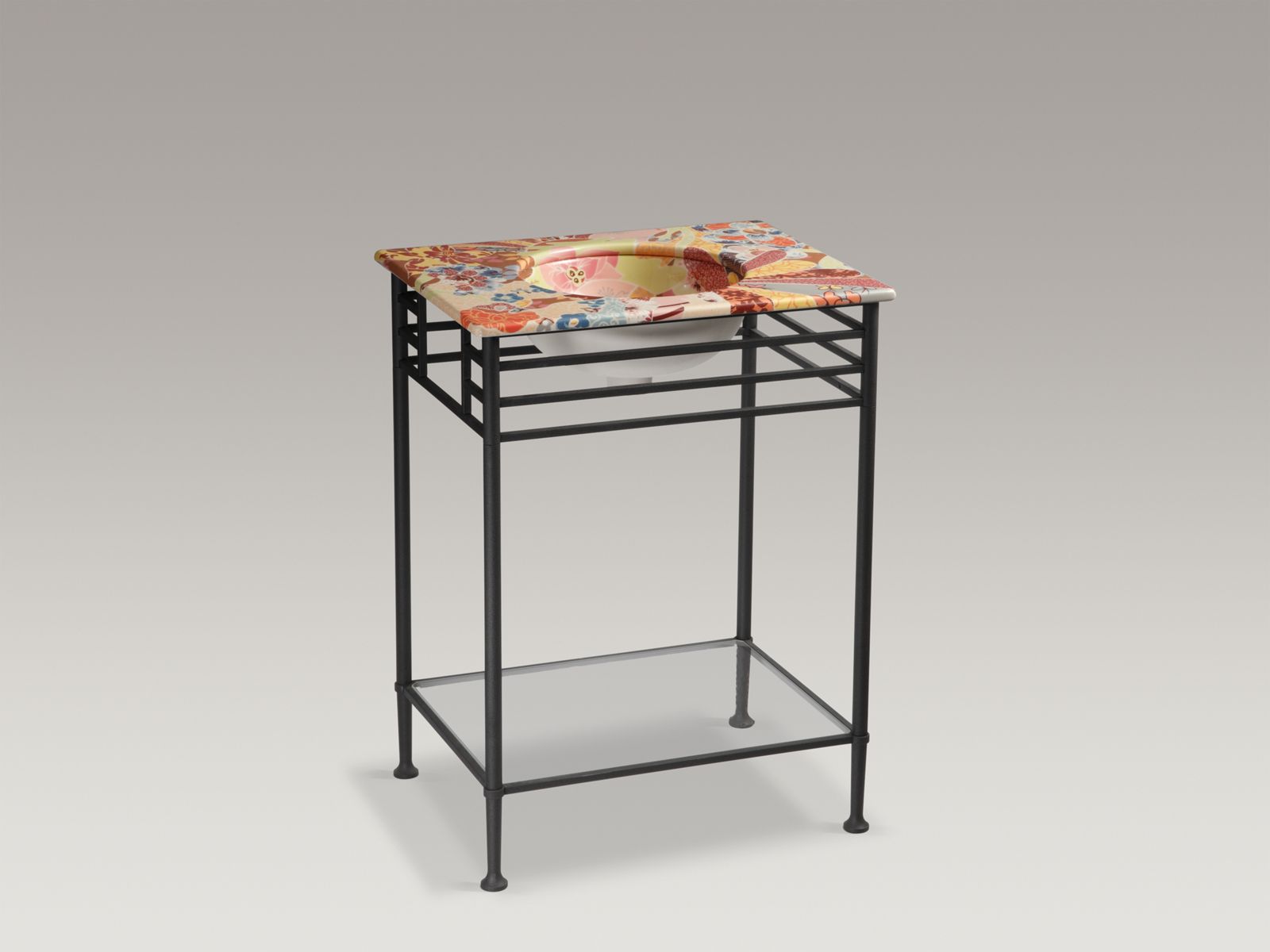 Ipanema(TM) design on vitreous china vanity-top