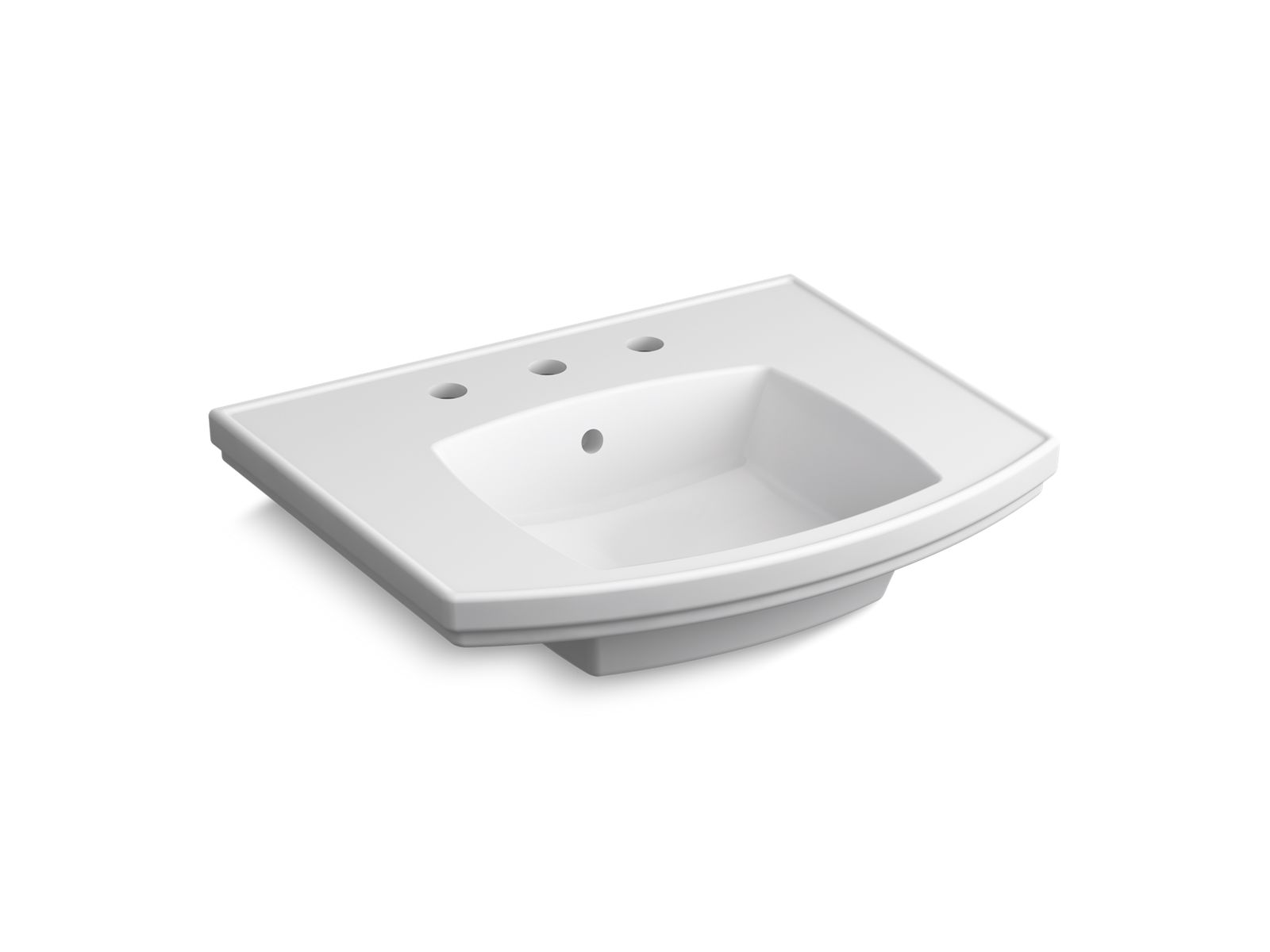 Elliston® Pedestal bathroom sink basin with 8" widespread faucet holes
