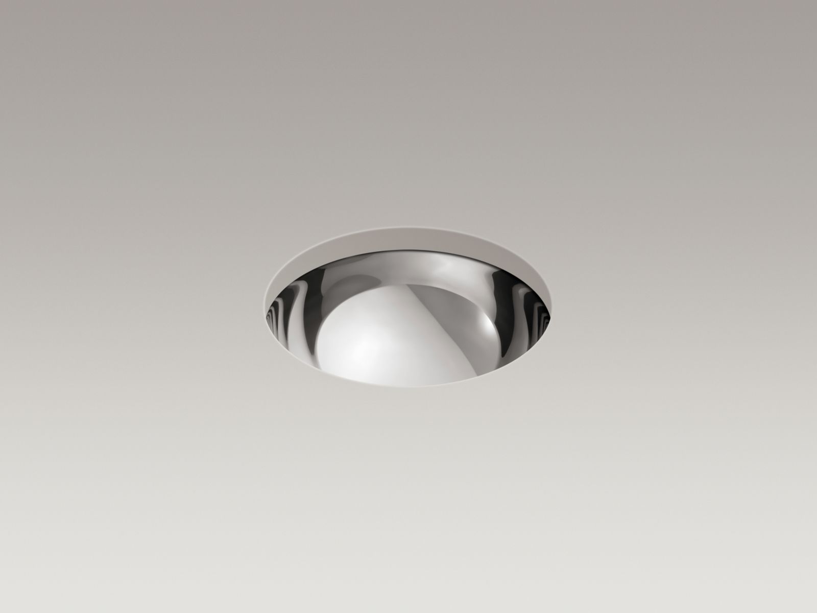 Bolero(R) round drop-in/under-mount bathroom sink with Mirror finish