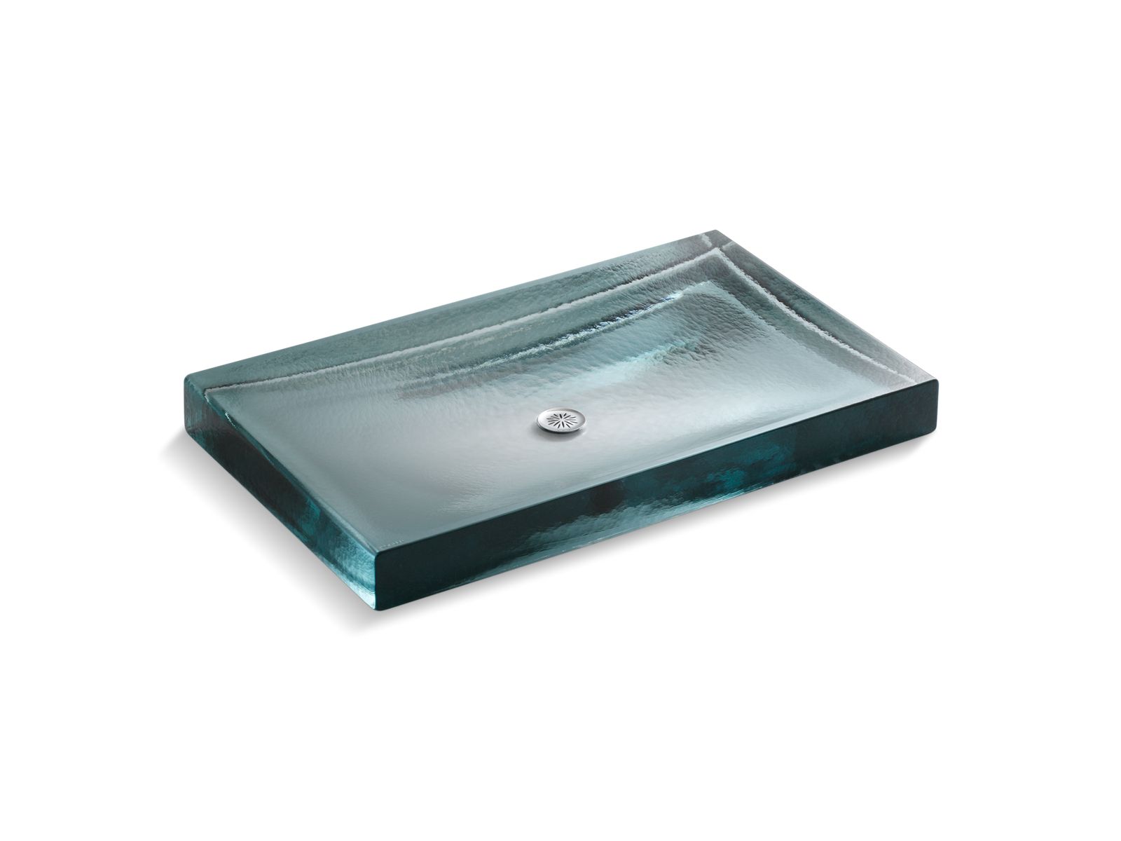 Antilia® 28" rectangular vessel bathroom sink, no overflow