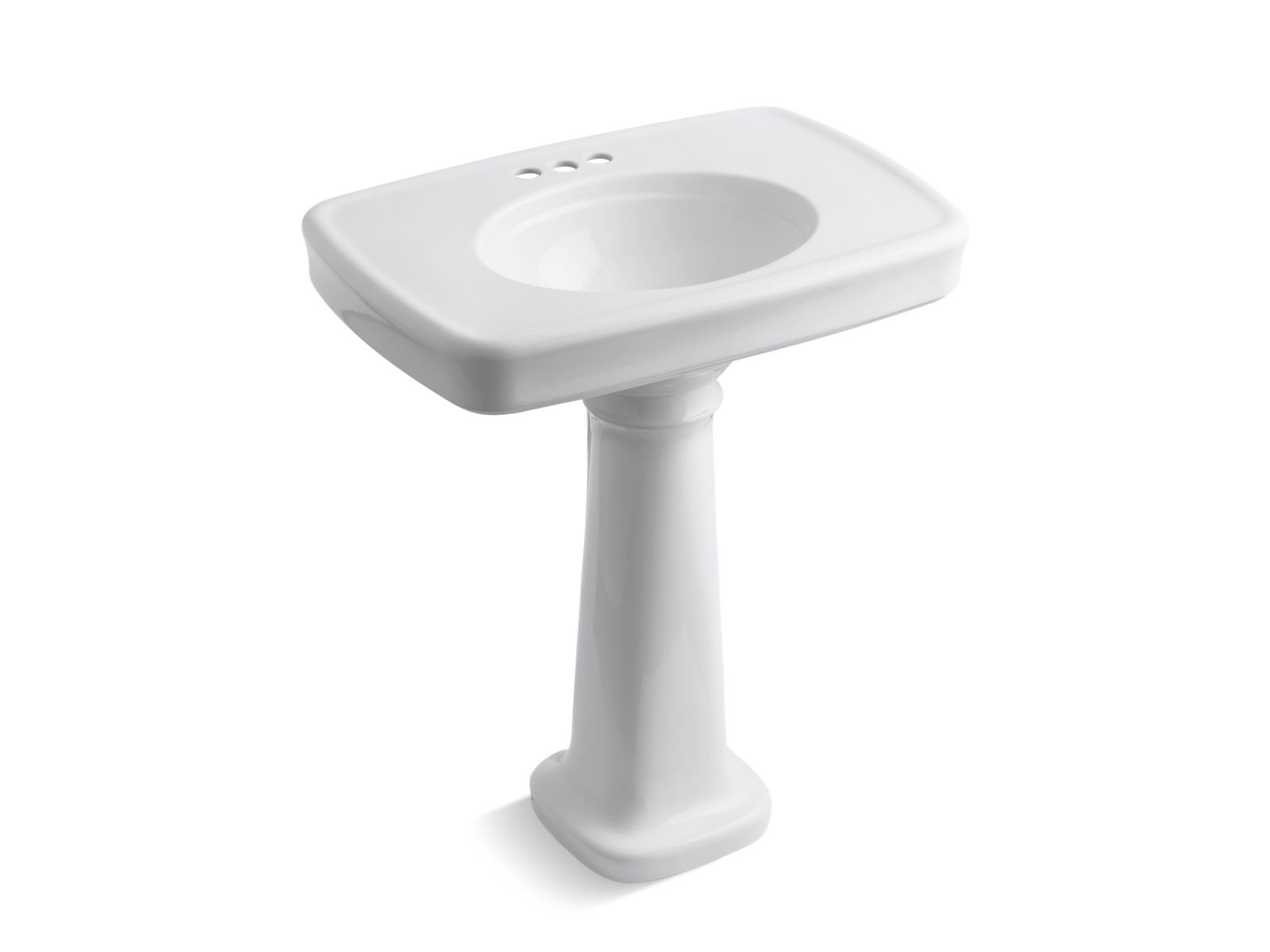 Bancroft® 30" pedestal bathroom sink with 4" centerset faucet holes