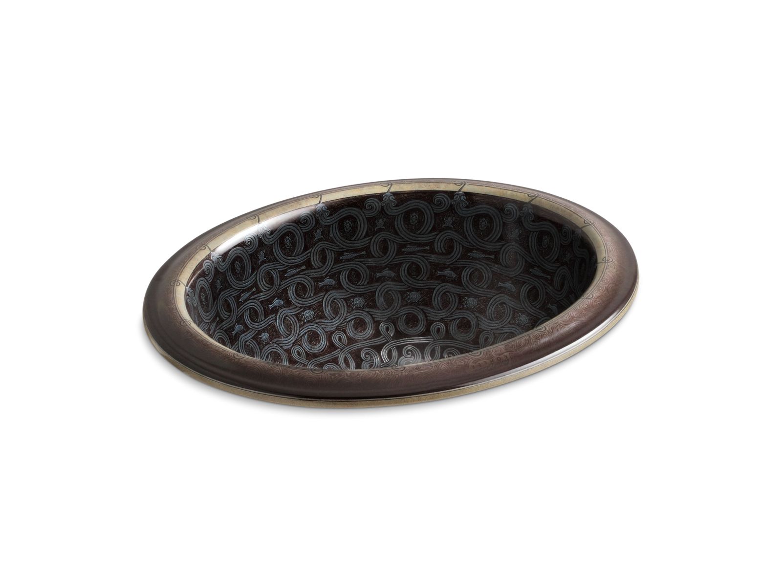 Serpentine Bronze™ Intaglio® Drop-In bathroom sink