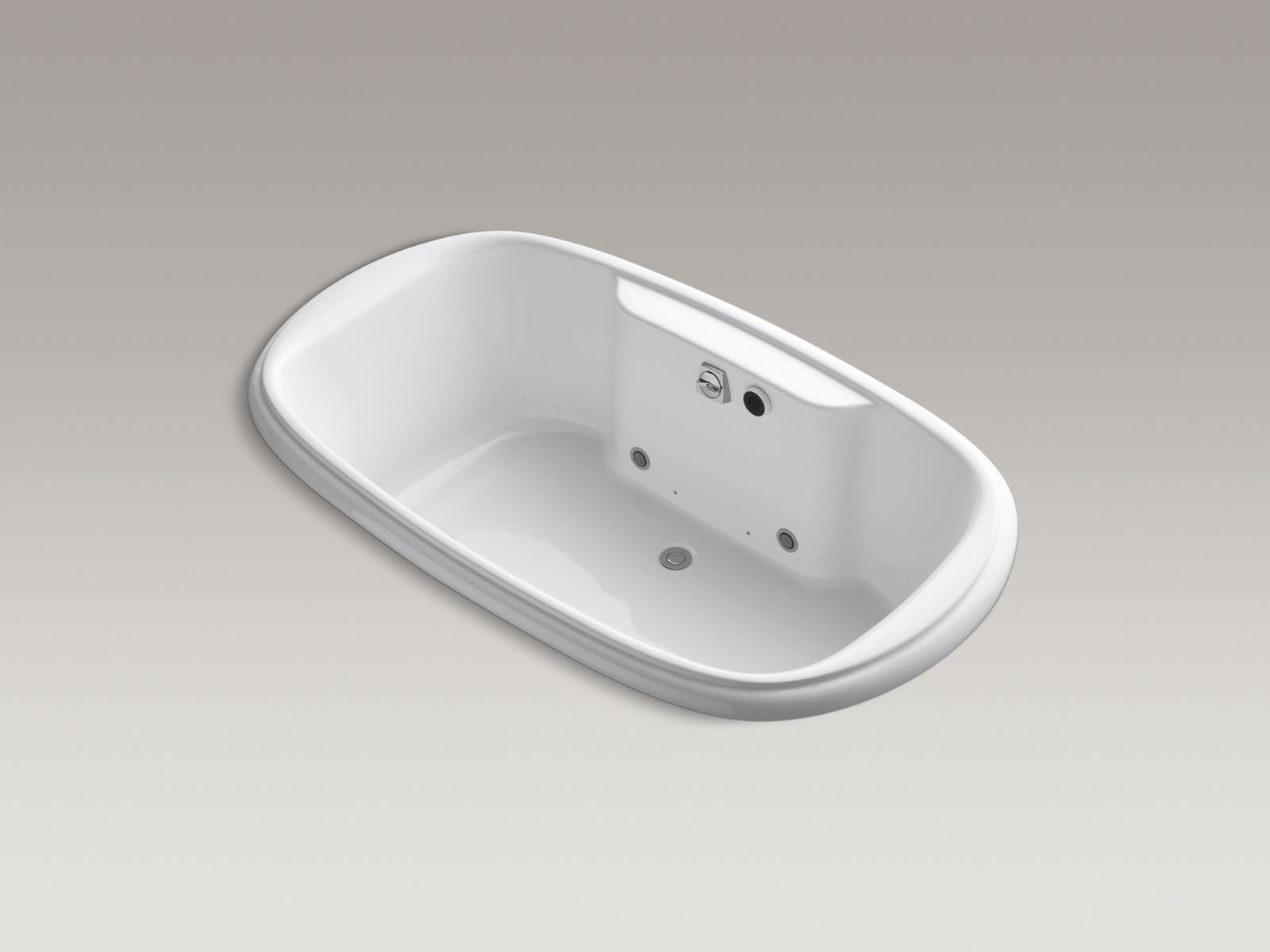 Revival(R) BubbleMassage(TM) 72" x 42" drop-in bath with center drain with chromatherapy