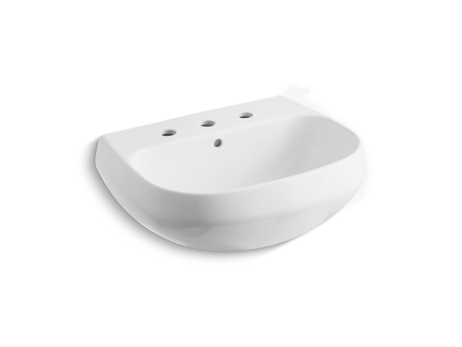 Wellworth® Bathroom sink basin with 8" widespread faucet holes