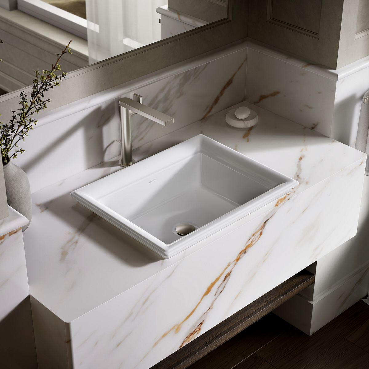 Artifactsâ„¢ 21" rectangular drop-in bathroom sink