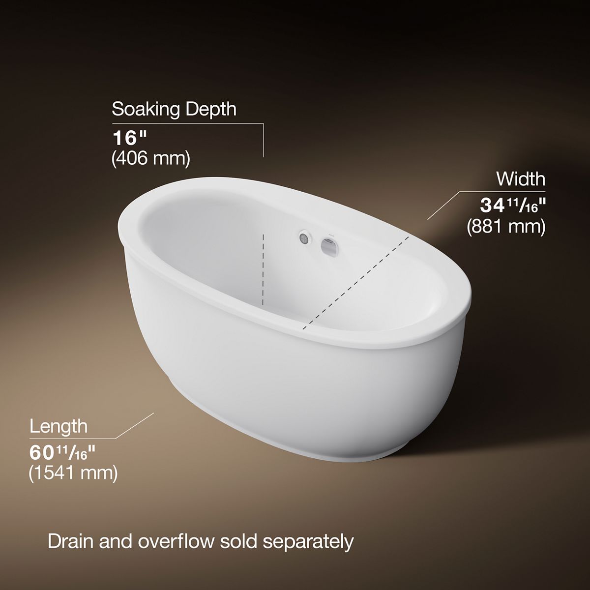 2207-sunstruck-60-x-34-freestanding-bath-with-bask-heated-surface-and-fluted-shroud-4.jpg Sunstruck® 60" x 34" freestanding bath with Bask® heated surface and fluted shroud