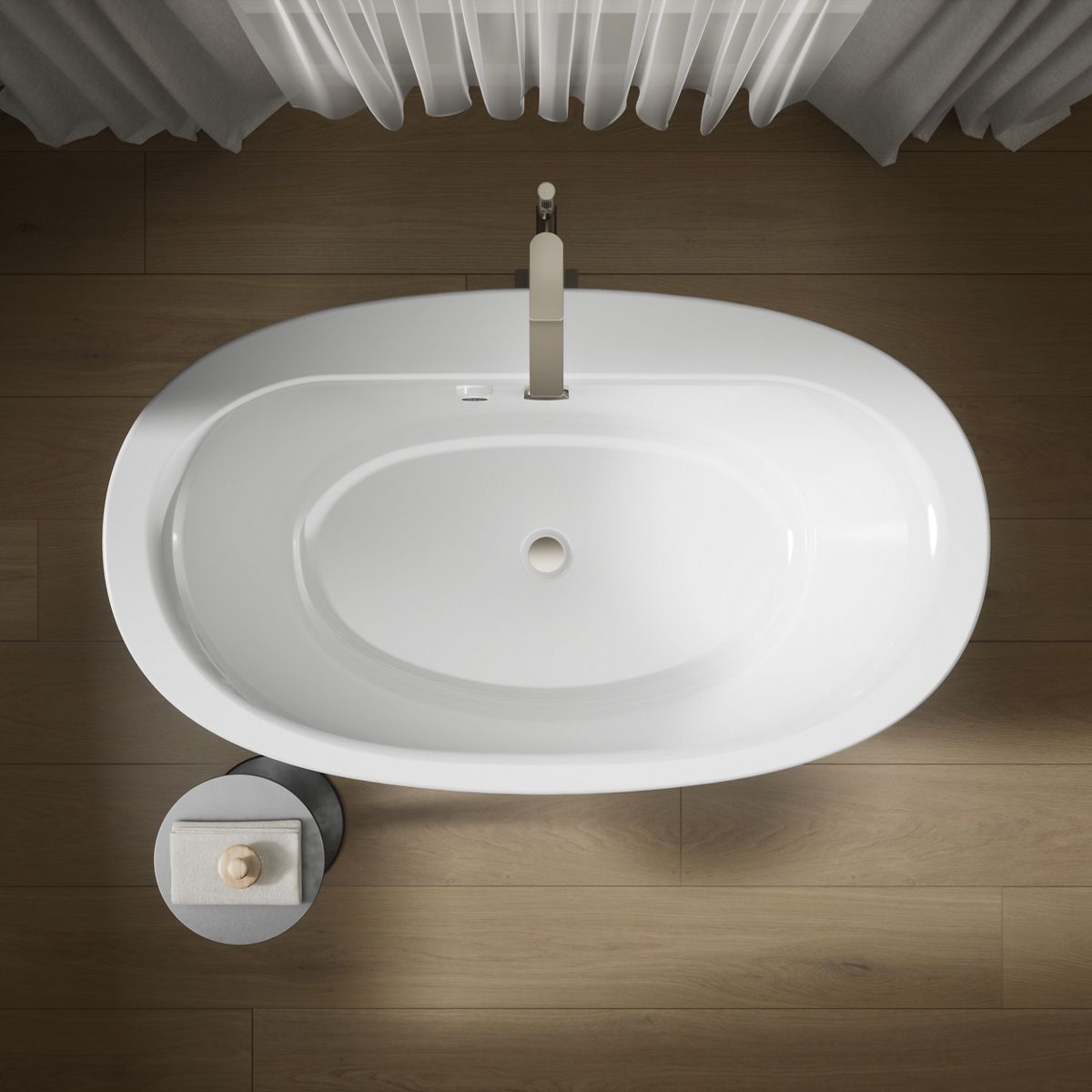 2207-sunstruck-60-x-34-freestanding-bath-with-bask-heated-surface-and-fluted-shroud-8.jpg Sunstruck® 60" x 34" freestanding bath with Bask® heated surface and fluted shroud