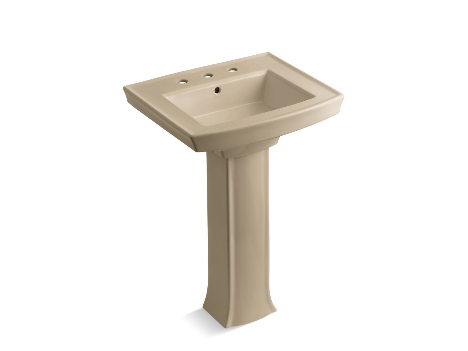 Archer® 24" rectangular pedestal bathroom sink