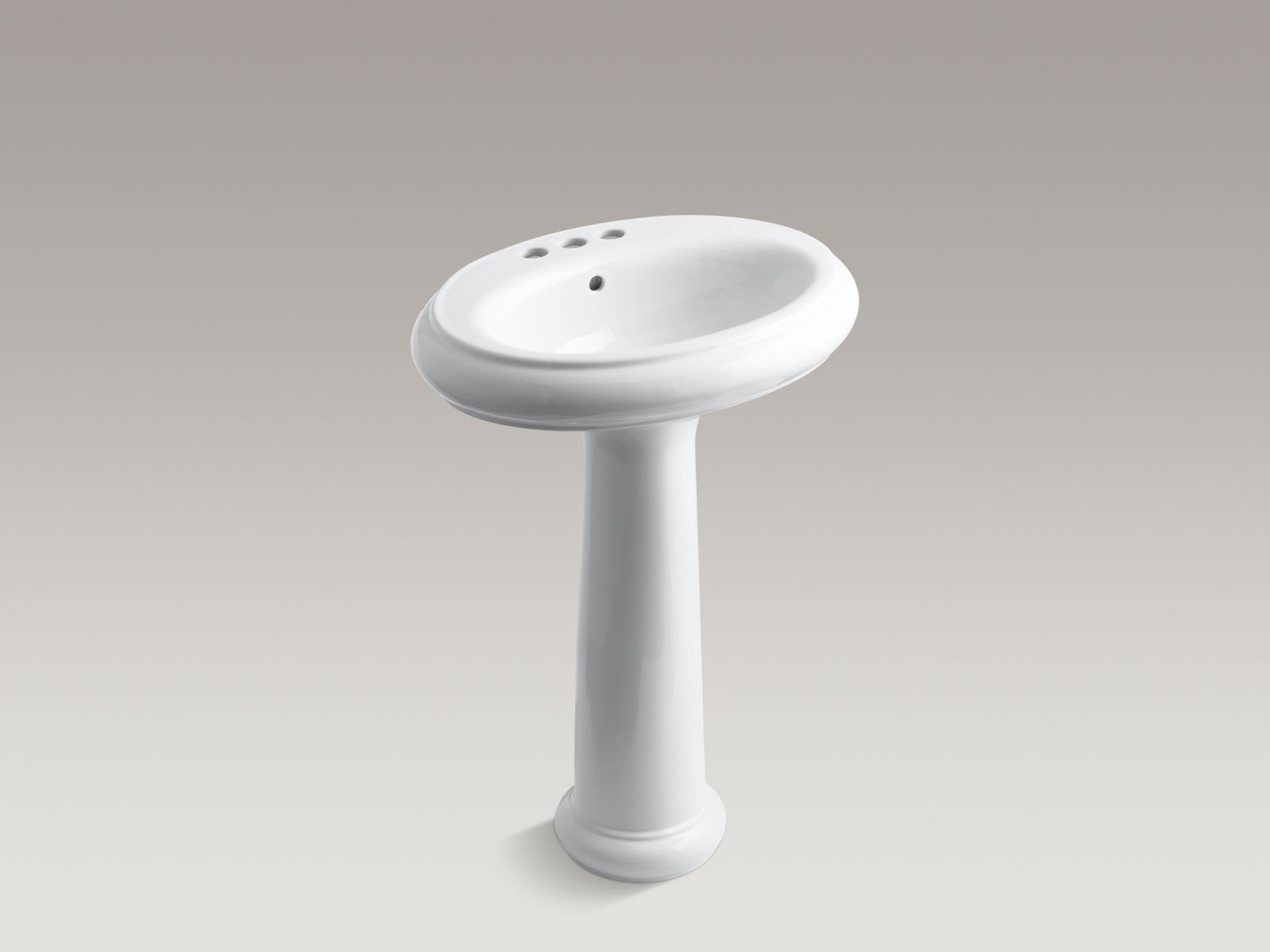 Revival(R) 24" traditional pedestal bathroom sink with 4" centerset faucet holes