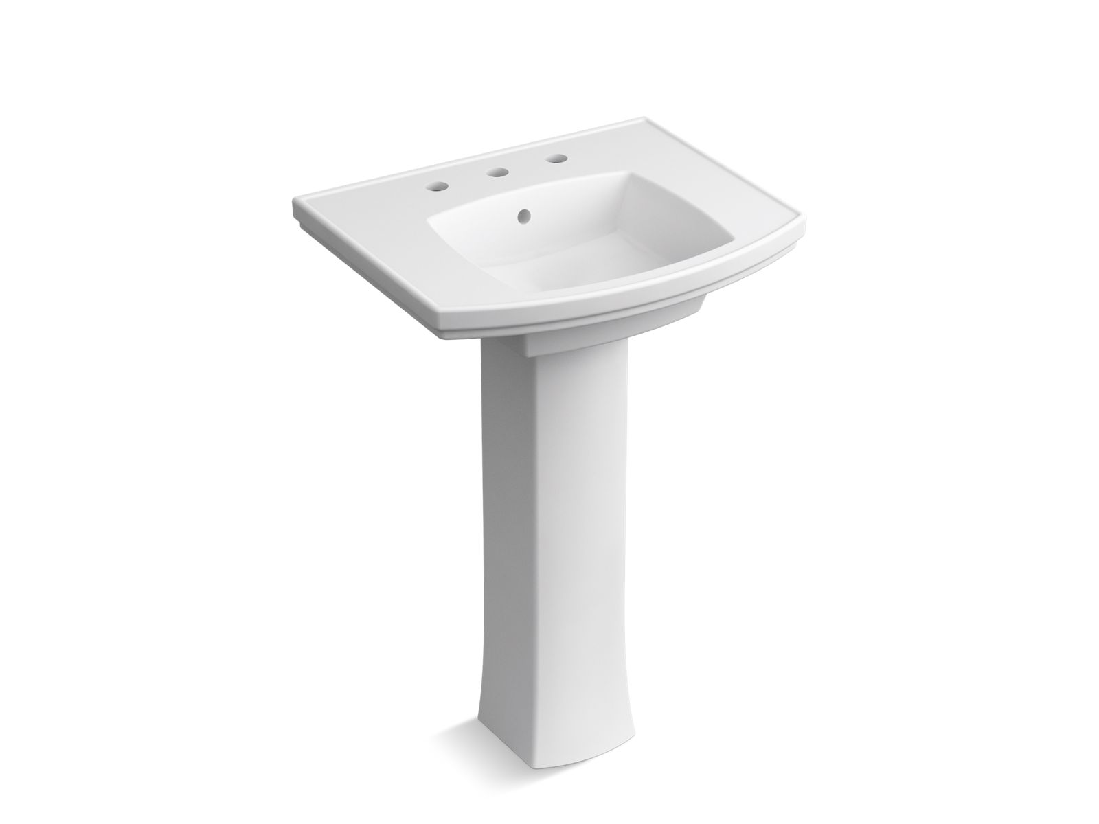 Elliston® 23-3/4" rectangular pedestal bathroom sink