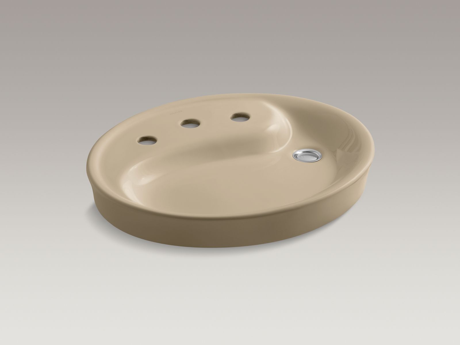 Yin Yang(R) Wading Pool(R) drop-in bathroom sink with 8" widespread faucet holes