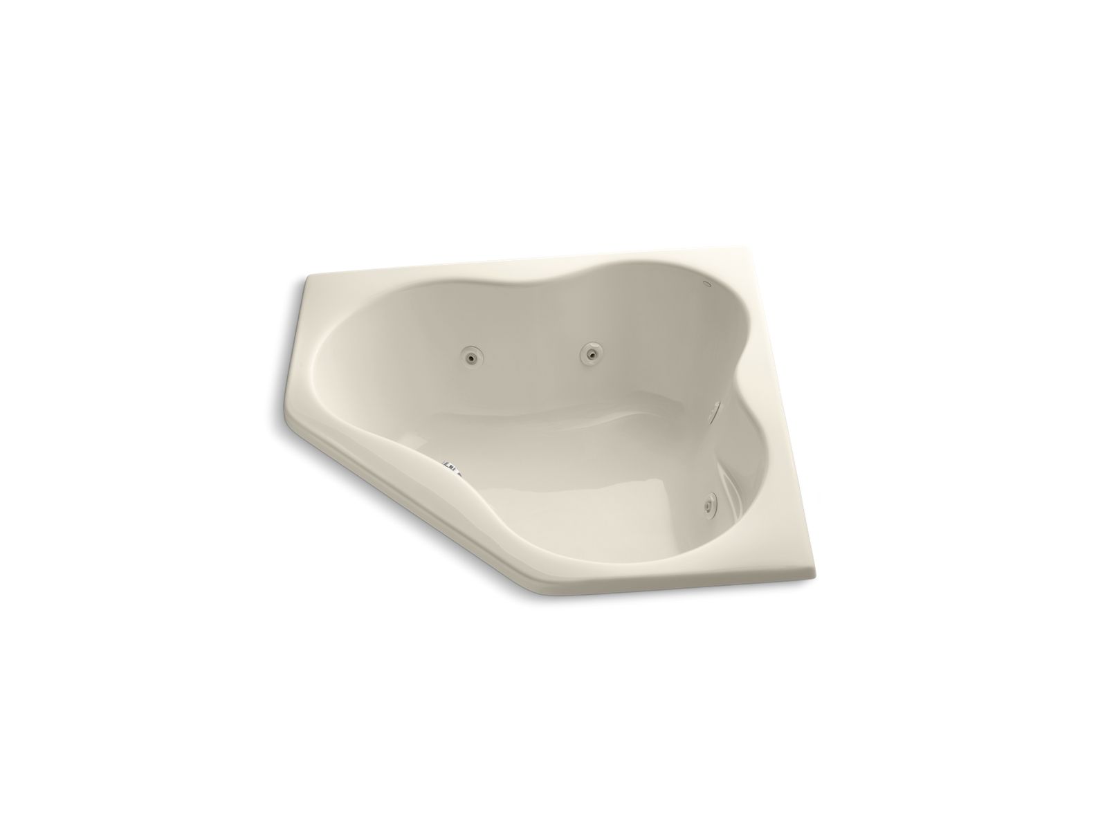 5454 54" x 54" drop-in corner whirlpool with heater