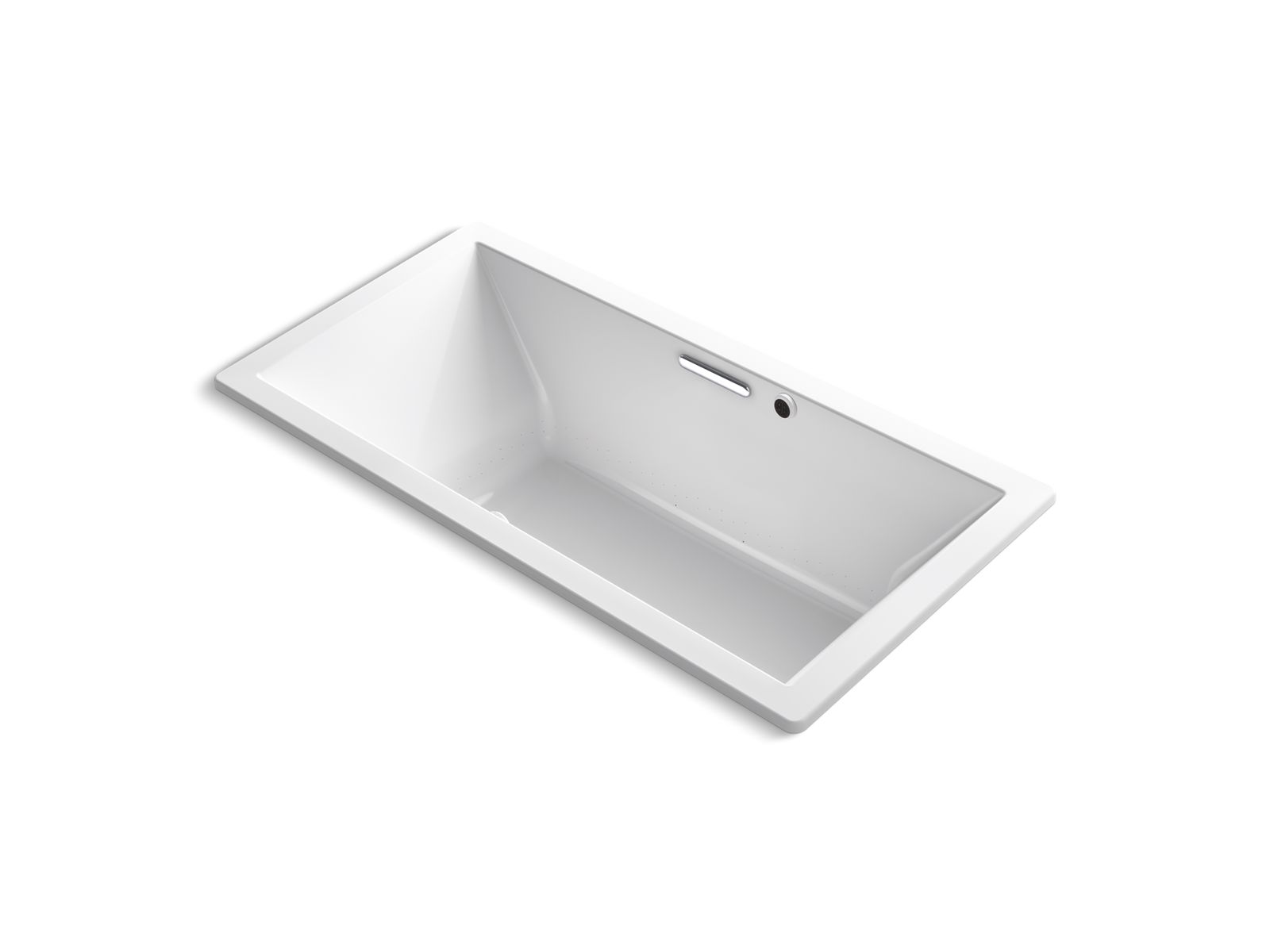 Underscore® 72" x 36" drop-in BubbleMassage™ air bath with Bask® heated surface and end drain