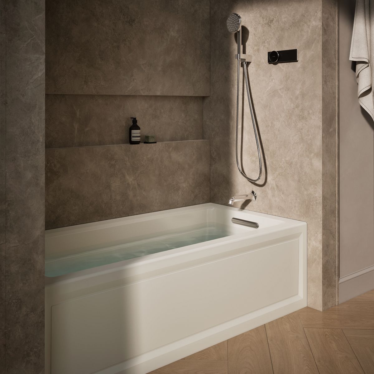 2401-archer-66-x-32-alcove-heated-bubblemassage-air-bath-right-drain-11.jpg Archer® 66" x 32" alcove Heated BubbleMassage™ air bath, right drain
