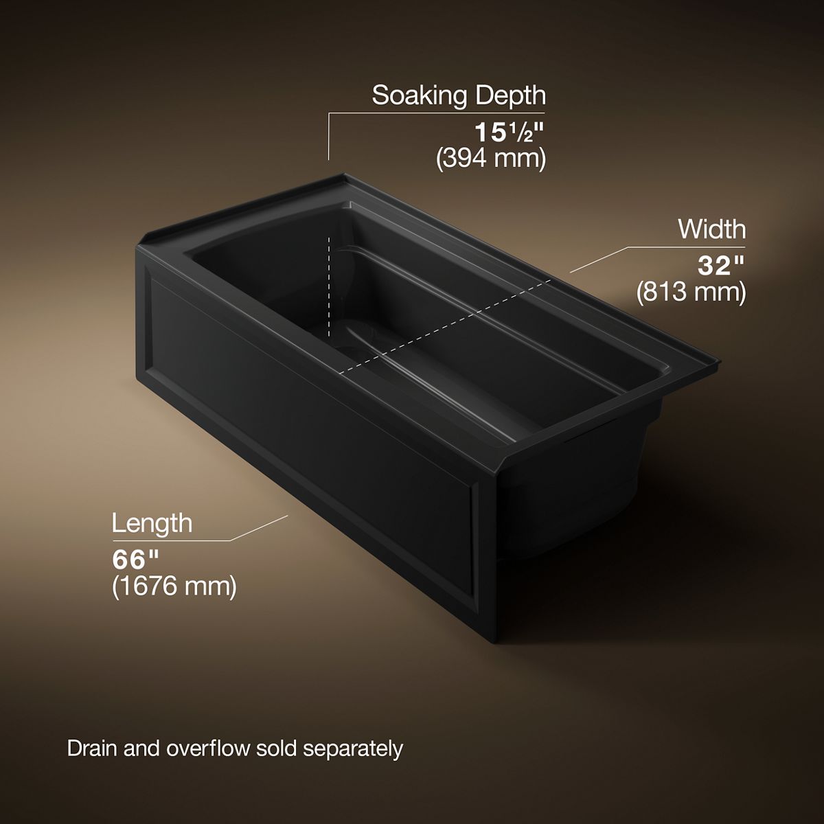 2401-archer-66-x-32-alcove-heated-bubblemassage-air-bath-right-drain-13.jpg Archer® 66" x 32" alcove Heated BubbleMassage™ air bath, right drain