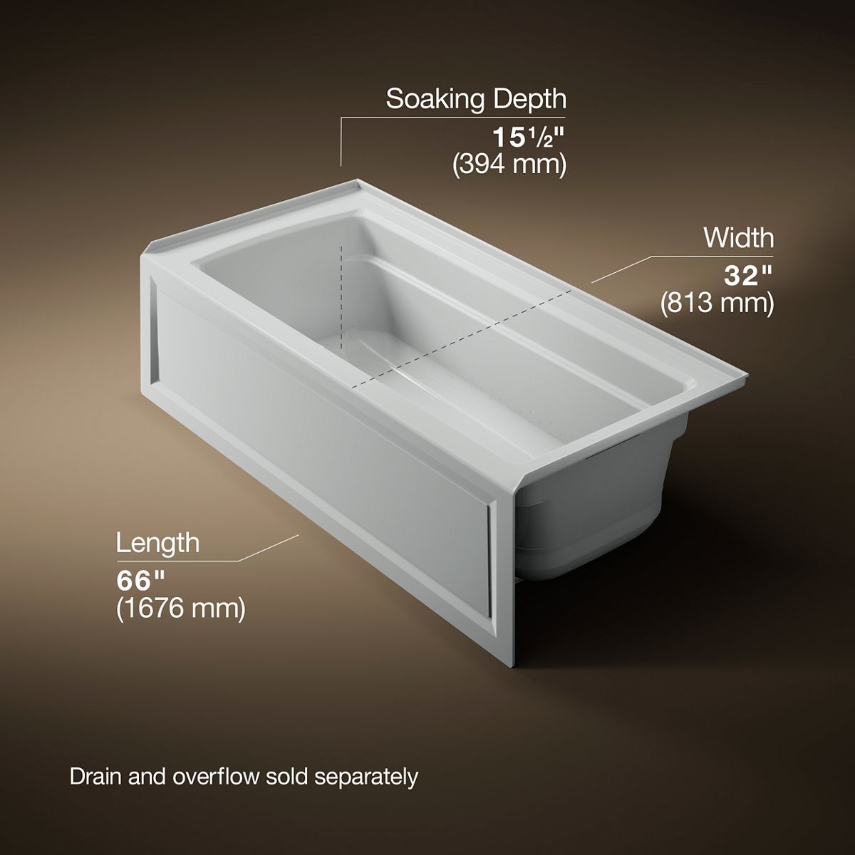 2401-archer-66-x-32-alcove-heated-bubblemassage-air-bath-right-drain-14.jpg Archer® 66" x 32" alcove Heated BubbleMassage™ air bath, right drain