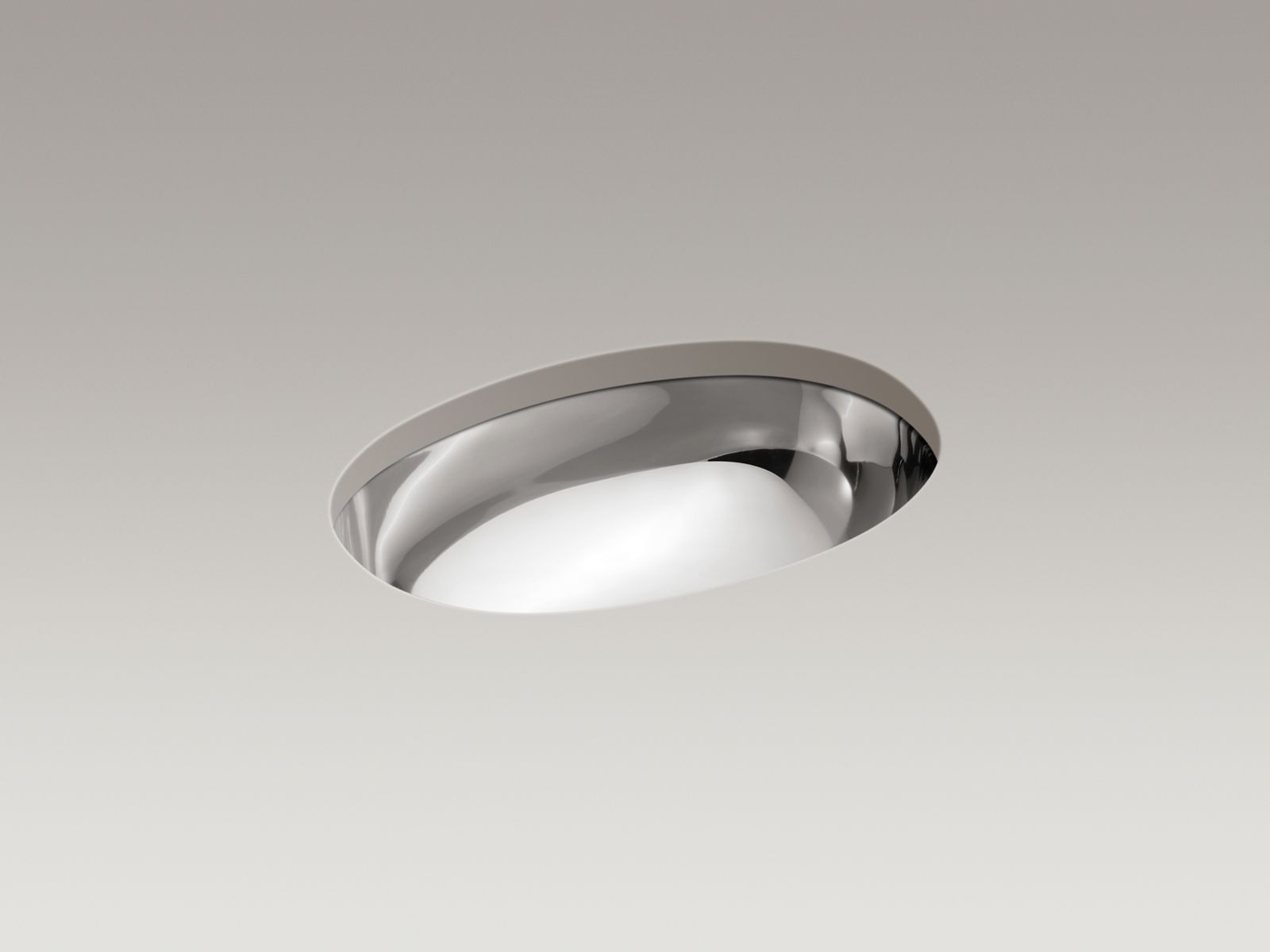 Bolero(R) oval drop-in/under-mount bathroom sink with Mirror finish
