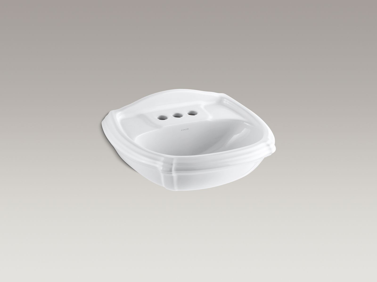 Portrait(R) 20" wall-mount bathroom sink with 4" centerset faucet holes